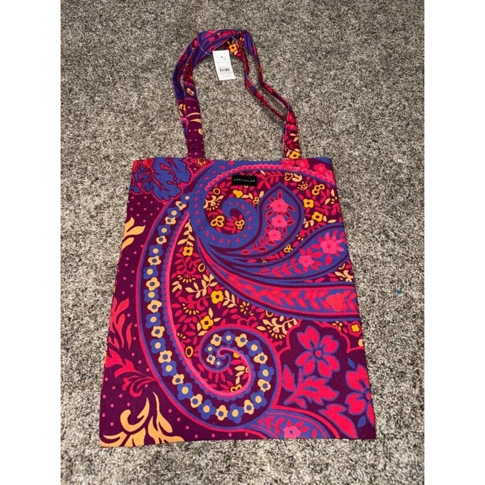 Ann Taylor Canvas Tote Bag, NWT